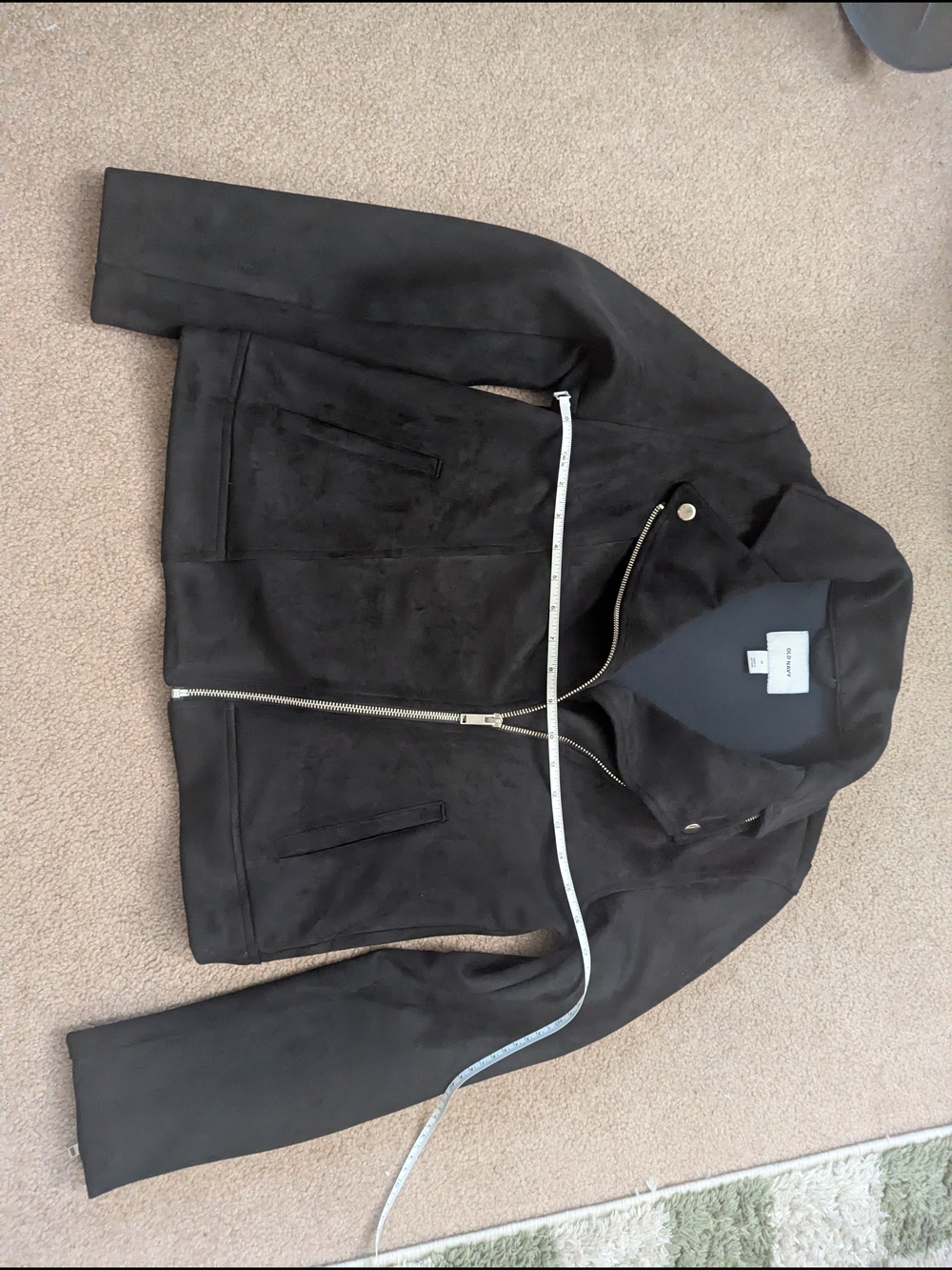 Old Navy Black Jacket with White Label